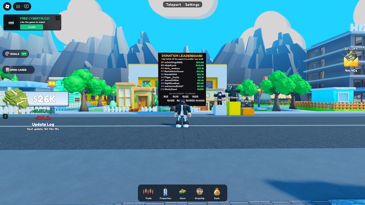 Playing Trading Empire Roblox