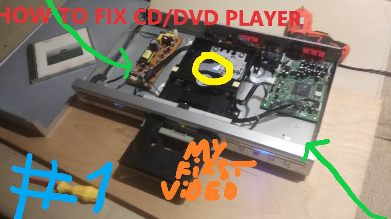 HOW TO FIX CD PLAYER - Jak wyczyścić laser w odtwarzaczu CD/DVD