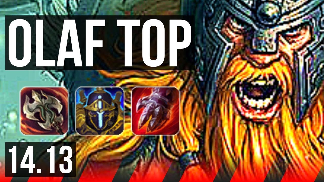 OLAF vs SKARNER (TOP) | 8 solo kills, 66% winrate, 8/2/8 | EUW Challenger | 14.13