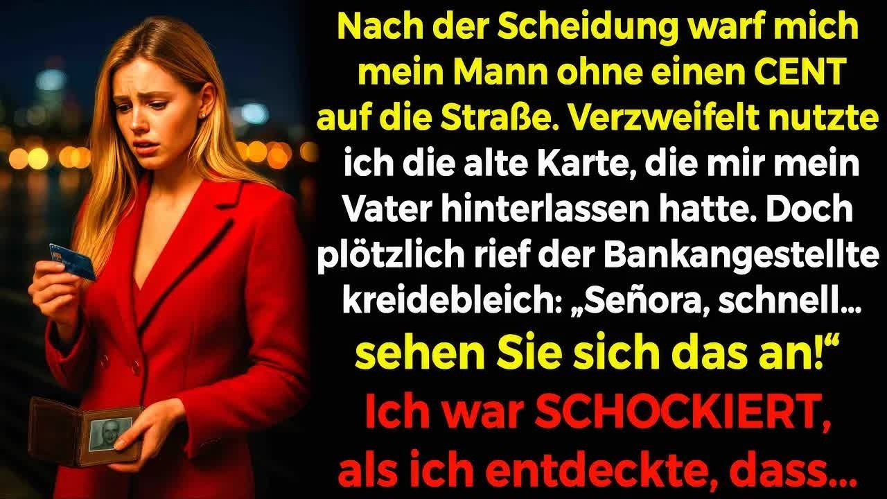 💔 Mann wirft mich raus, ich teste Papas alte Karte 💳 Bank： &bdquo;Se&ntilde;ora, sehen Sie das!&ldquo; Schockiert