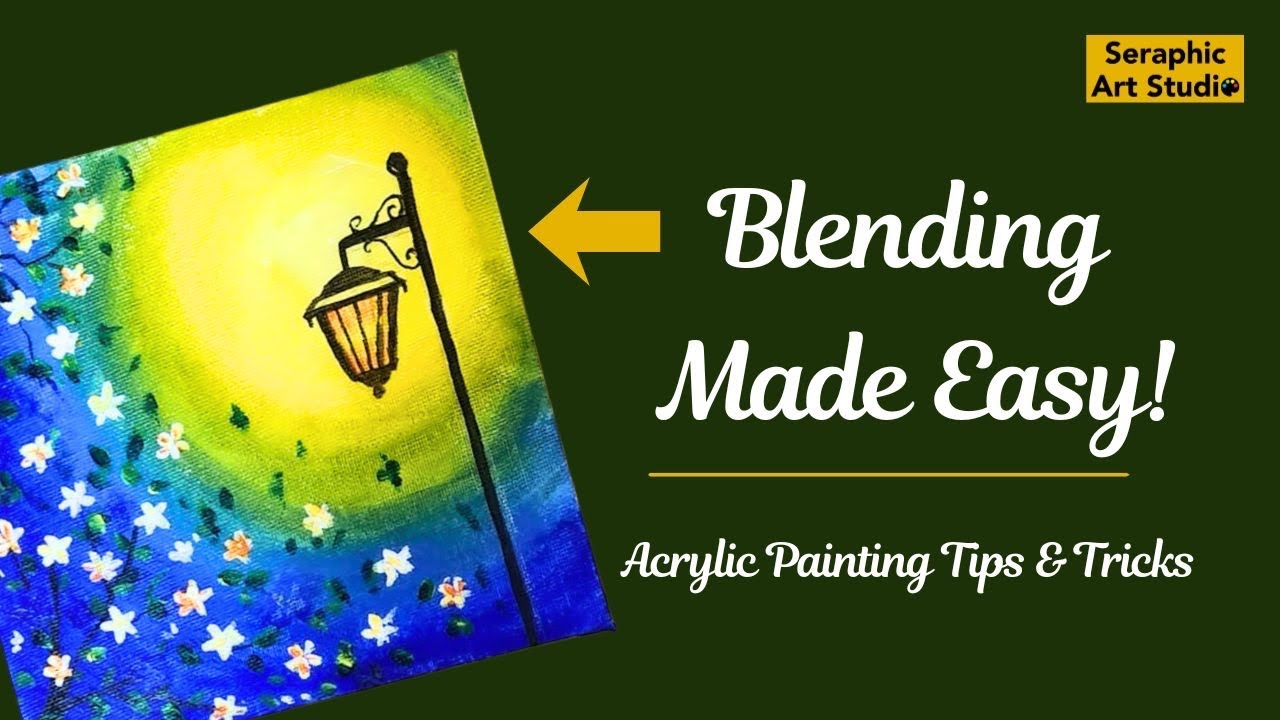 Acrylic Lamp Post Painting Tutorial | Night Scene for Beginners