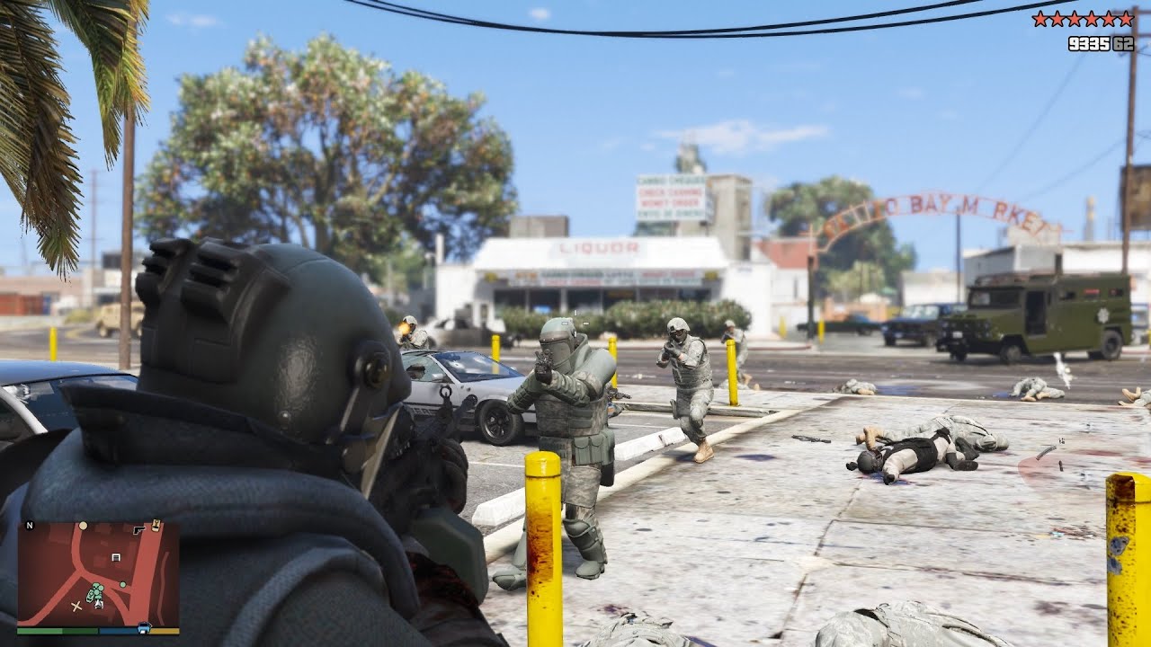 GTA 5 Michael's Juggernaut Massacre at Paleto Bay Police Station + 10 Star Escape (RDE 4.1.2)