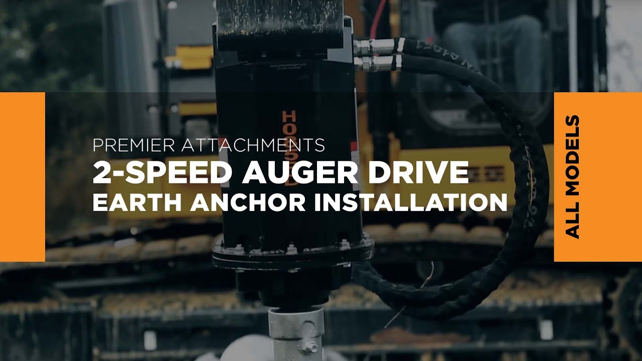 Drive in Earth Anchors with the 2-Speed Auger Drive: Premier Attachments