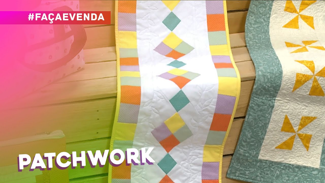 Caminho de mesa em patchwork por Roberto Lopes