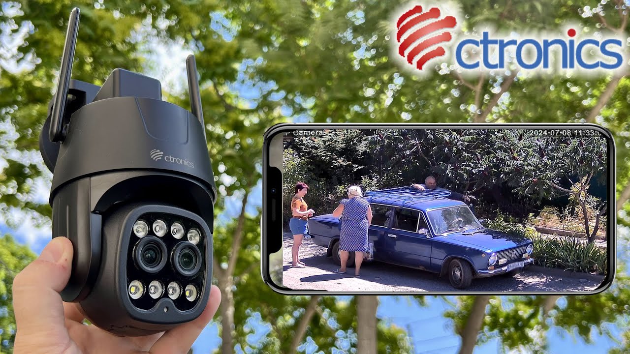 Ctronics 5G WiFi 4G IP камера работает по ЛЮДЯМ И АВТО, СЛЕДИТ И ПРИБЛИЖАЕТ
