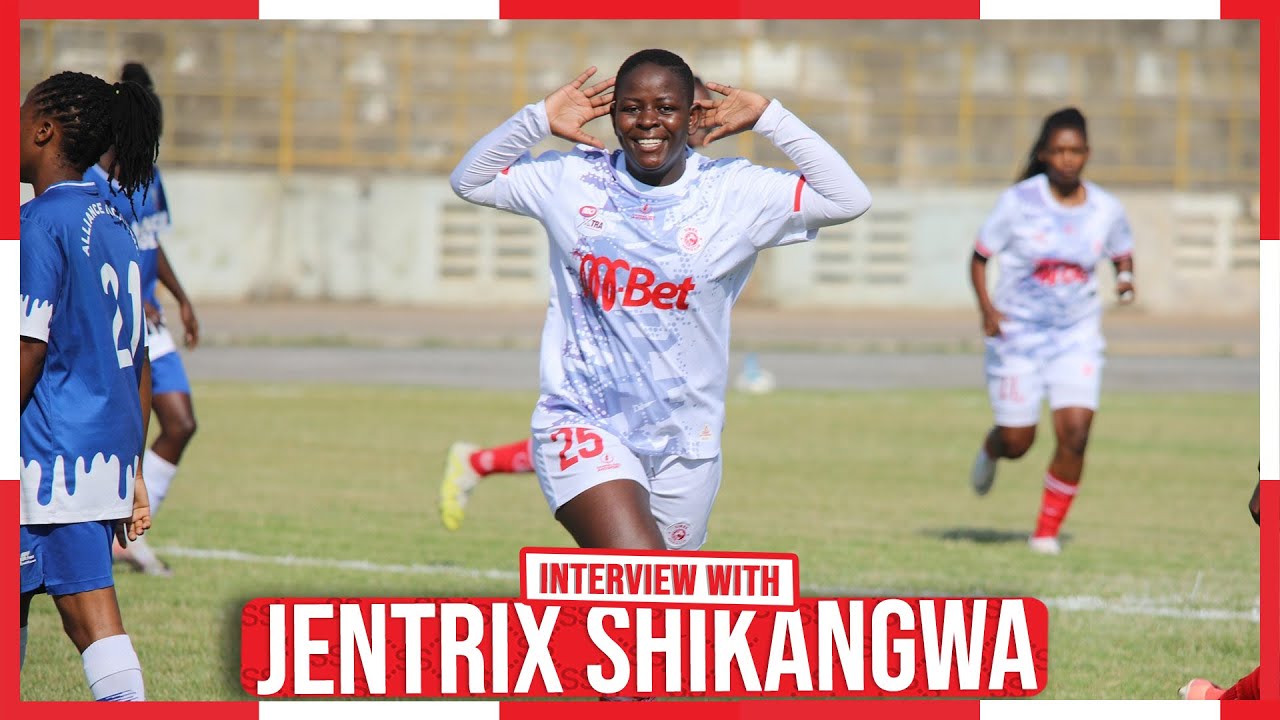 JENTRIX SHIKANGWA BAADA YA KUFUNGA MAGOLI MAWILI NA KUIPA SIMBA QUEENS UBINGWA/