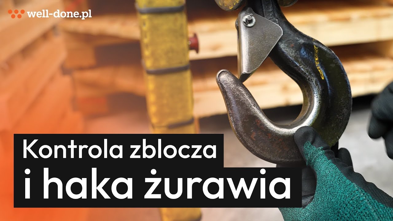 Jak sprawdzić stan techniczny zblocza hakowego i haka na żurawiu stacjonarnym?