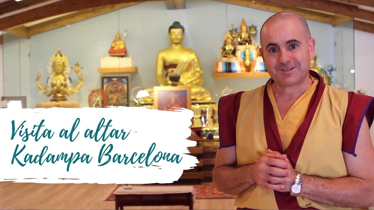Visita al altar del templo Kadampa en Barcelona