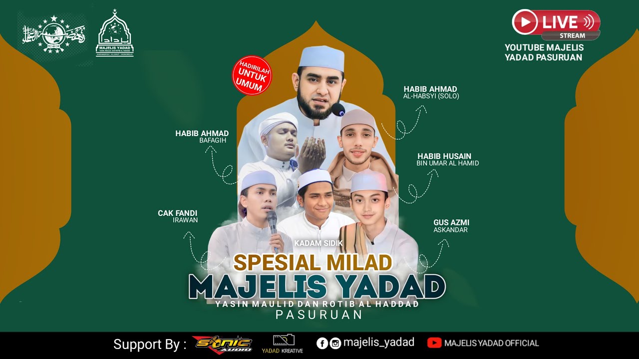 LIVE SPESIAL MAJELIS YADAD PASURUAN BERSAMA GUS AZMI DAN CAK FANDI