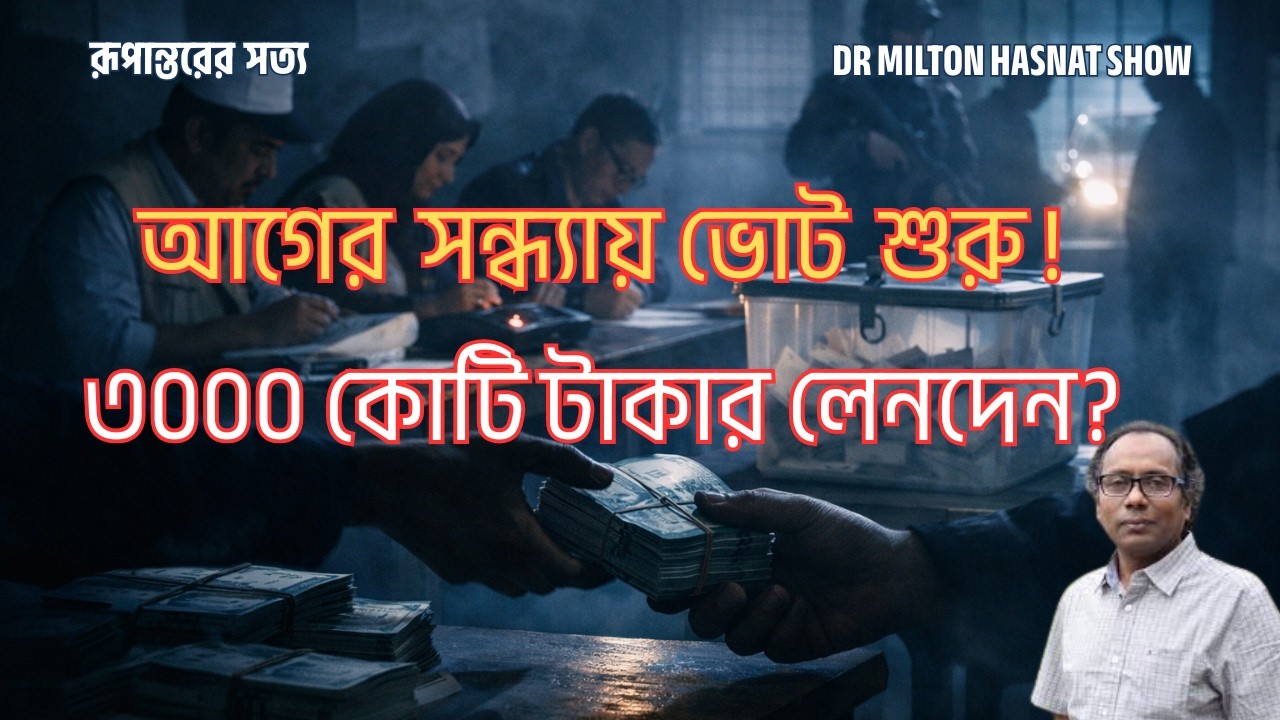 আগের সন্ধ্যায় ভোট শুরু | ৩০০০ কোটি টাকার লেনদেন? | DR MILTON HASNAT SHOW | রূপান্তরের সত্য| পর্ব ৬১২