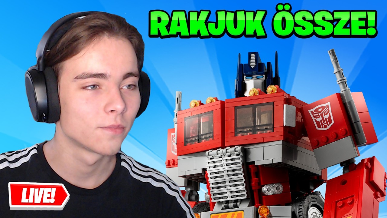 LEGO Optimus Prime Építés ÉLŐBEN! 🔴 (Beszélgetés + Q&A)