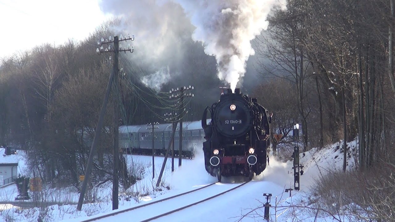 Winterdampf im Westerwald mit 52 1360 (HD)