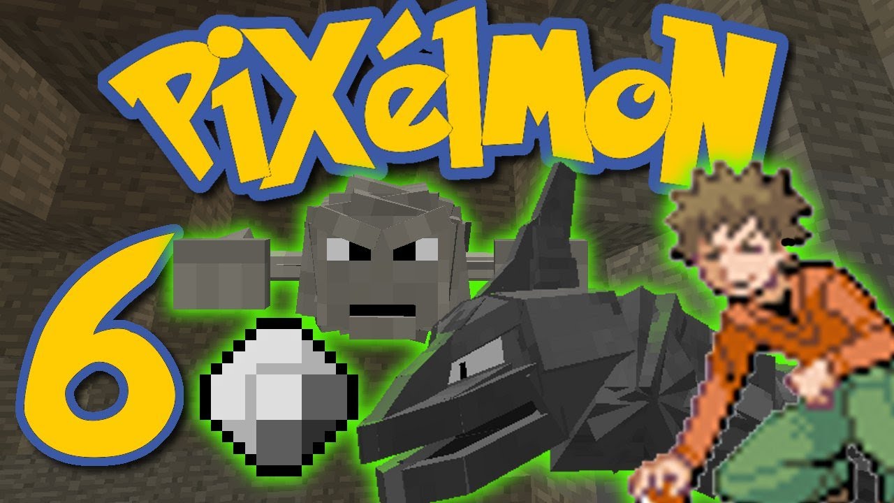 Pixelmon Ep. 6 - BROCK GYM LEADER BATTLE! (Minecraft Pokemon Mod)