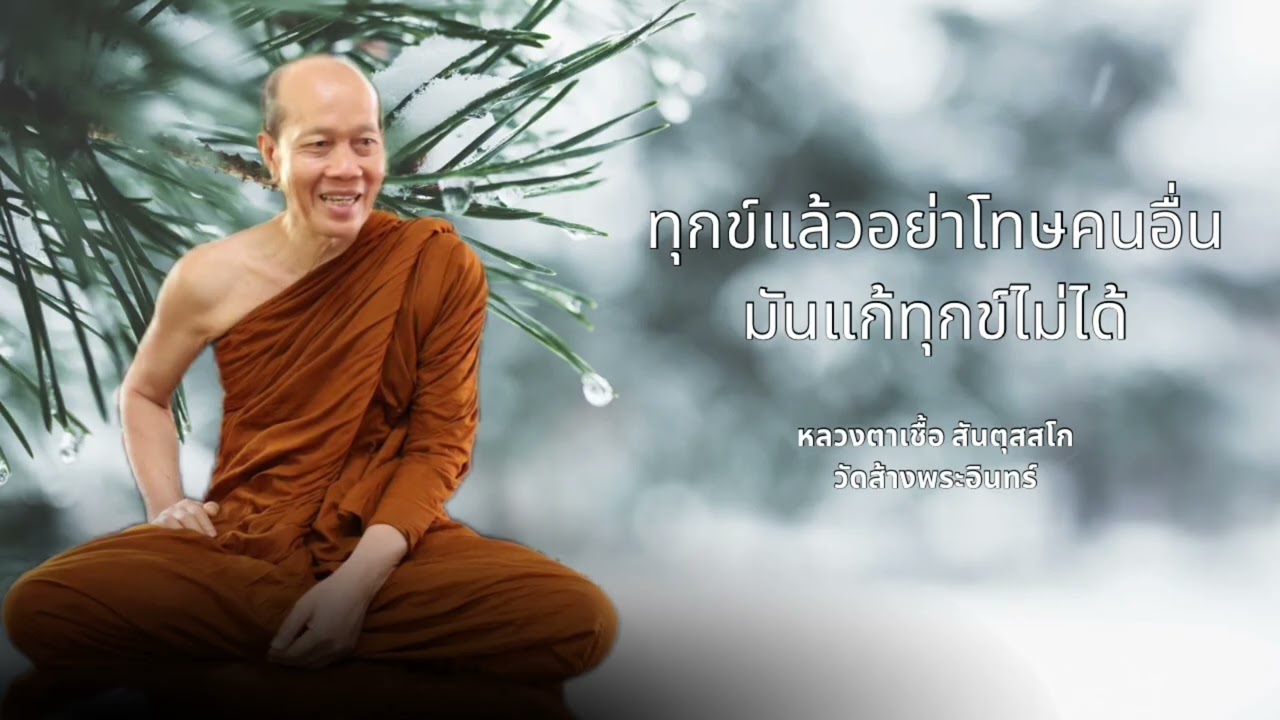 ทุกข์แล้วอย่าโทษคนอื่นมันแก้ทุกข์ไม่ได้ หลวงตาเชื้อ สันตุสสโก วัดส้างพระอินทร์