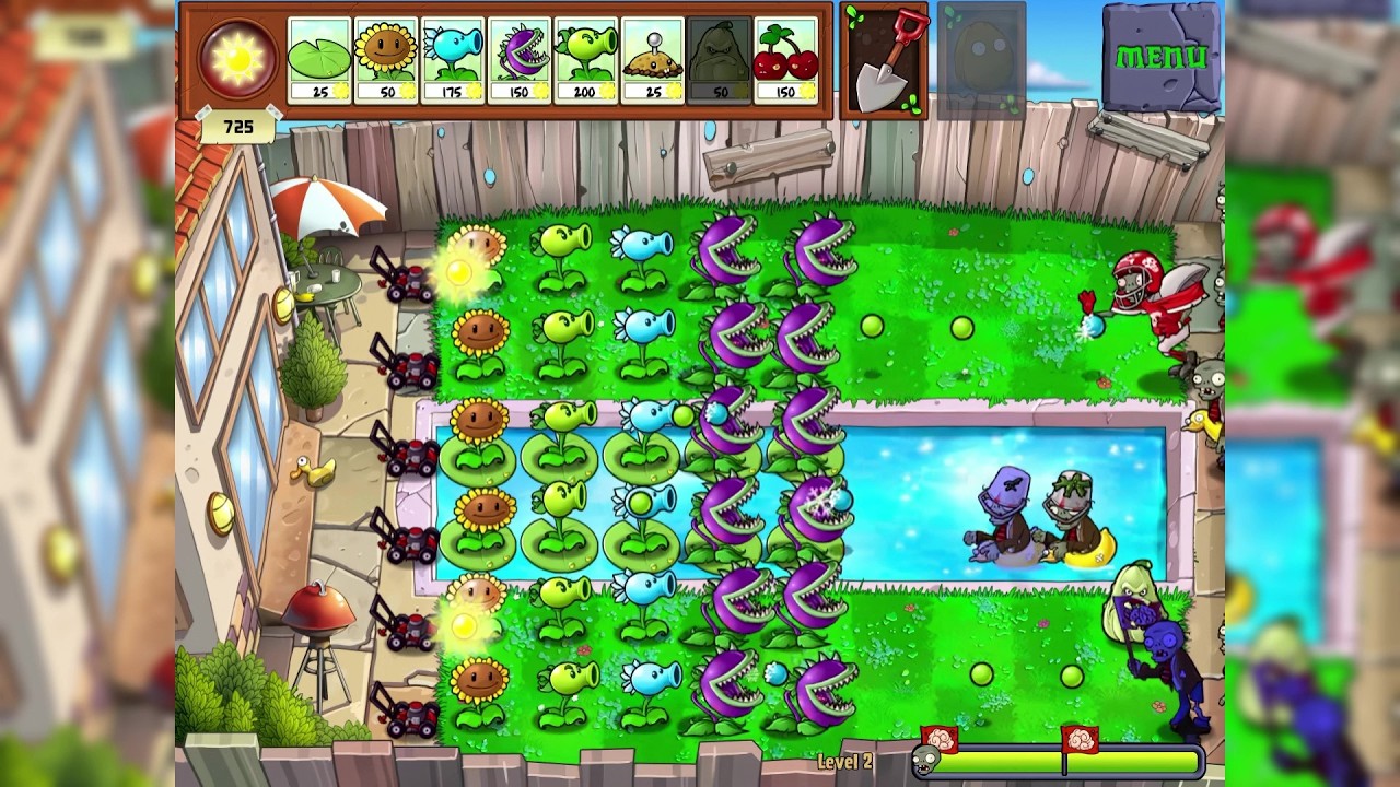 Второй Бассейн | Plants vs. Zombies HD