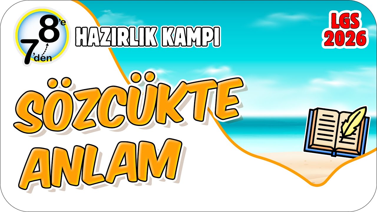 Sözcükte Anlam 📙 7'den 8'e Hazırlık Kampı #78TURK1 #2025