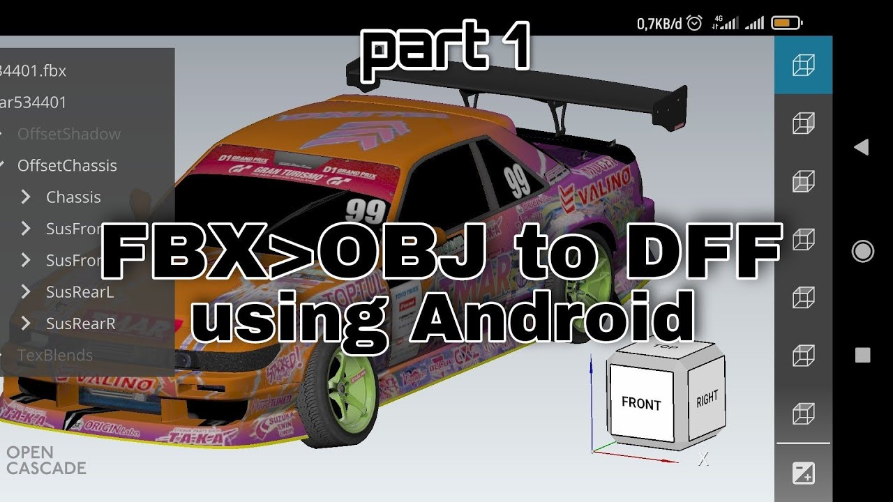 Convert FBX & OBJ to DFF on ANDROID - PART 1