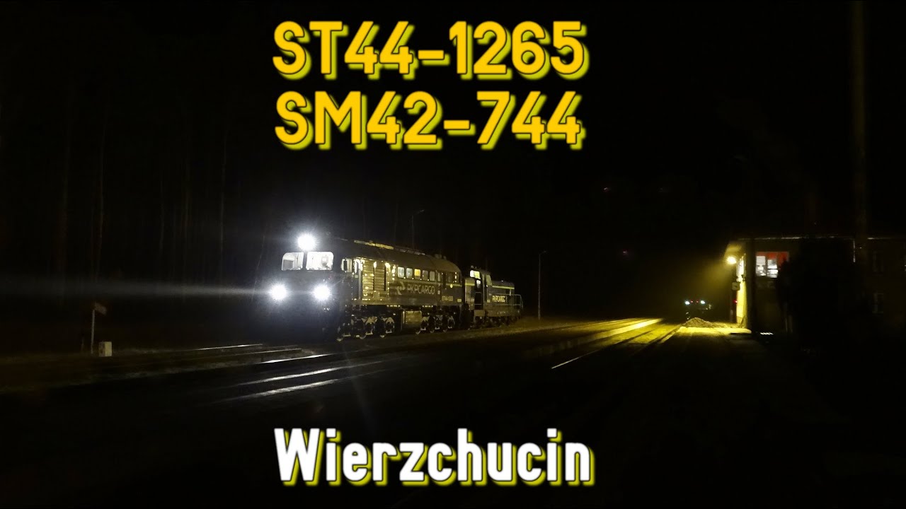 Nocne klimaty Węglówki: Wierzchucin i ST44-1265+SM42-744 // Nightly Wierzchucin: ST44-1265+SM42-744