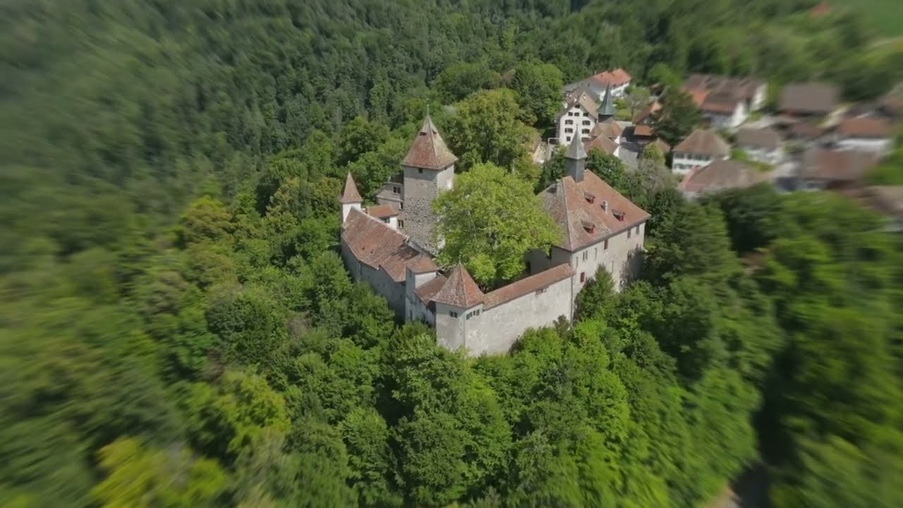 Die Kyburg – Ein Juwel mittelalterlicher Macht und Geschichte. Drohnenaufnahmen in 4K.