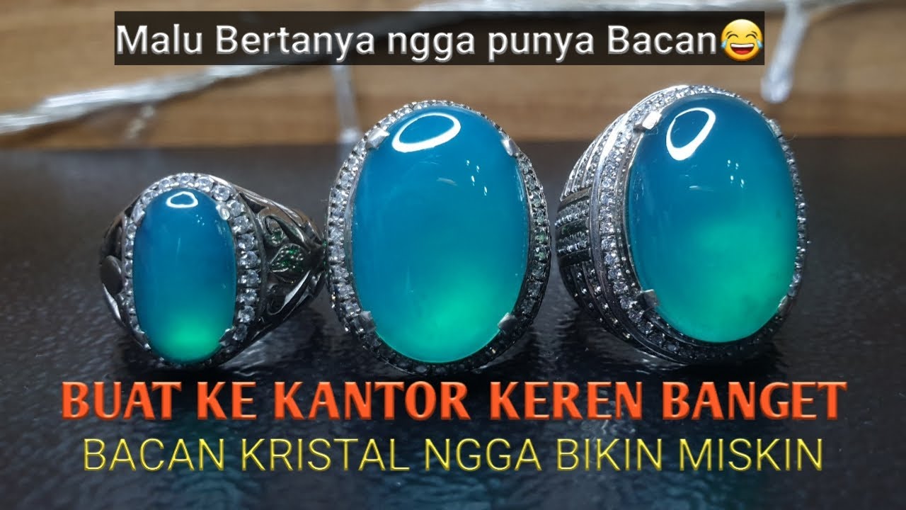 3 Cincin BATU BACAN KRISTAL TIDAK MENGURAS KANTONG