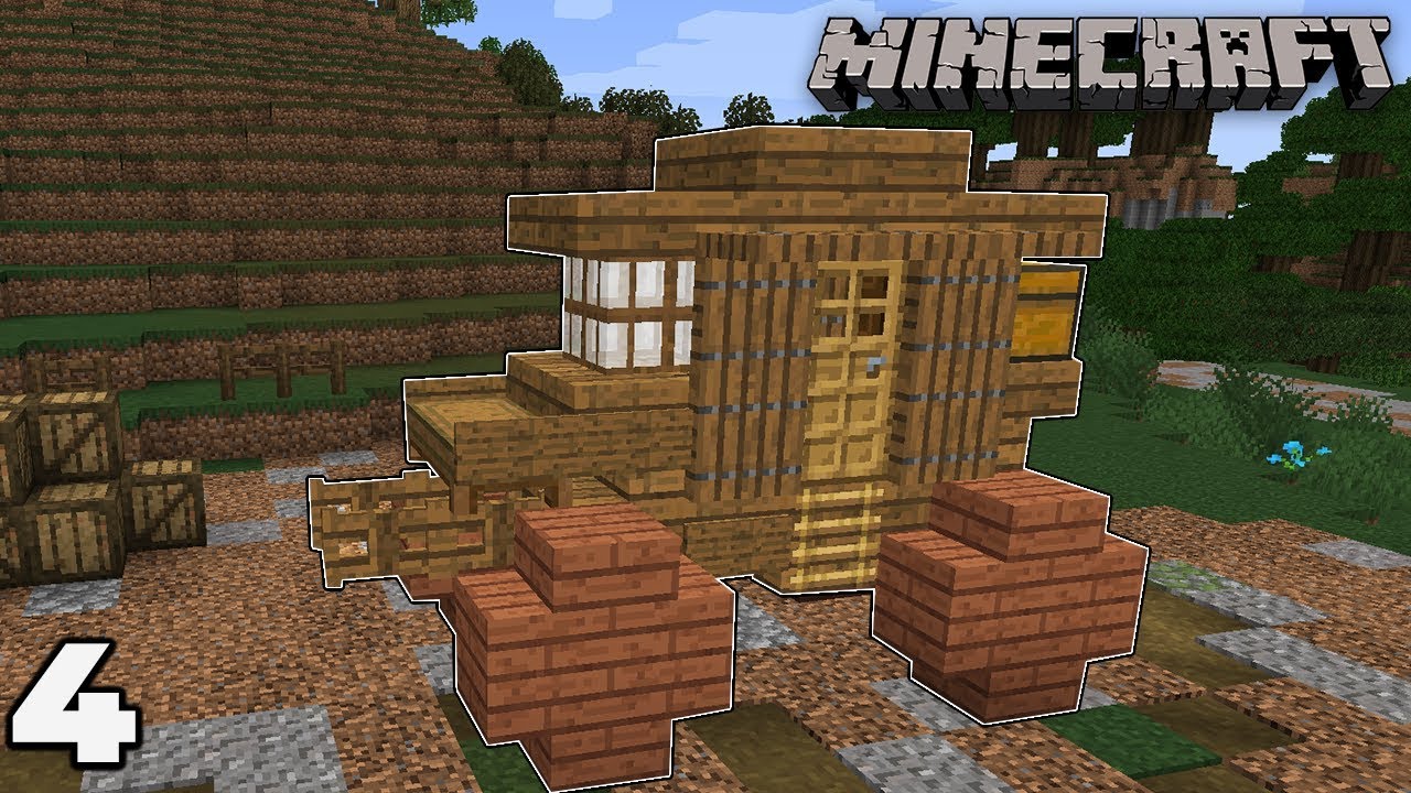 Building a Mine #4 Custom Cart designs : Minecraft 1.14 Survival Let's Play