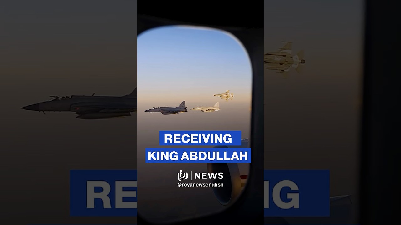 🇵🇰 🇯🇴 Pakistani fighters jets escort King Abdullah II&rsquo;s plane ahead of his arrival