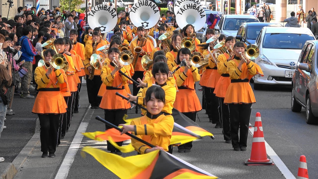 京都橘高校吹奏楽部  Marching parade クサツ・ハロウィン2018「4ｋ」Kyoto Tachibana SHS Band