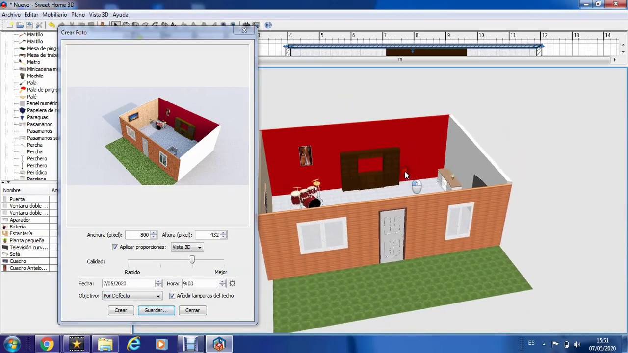 Primeros pasos con SWEET HOME 3D (Parte 2)