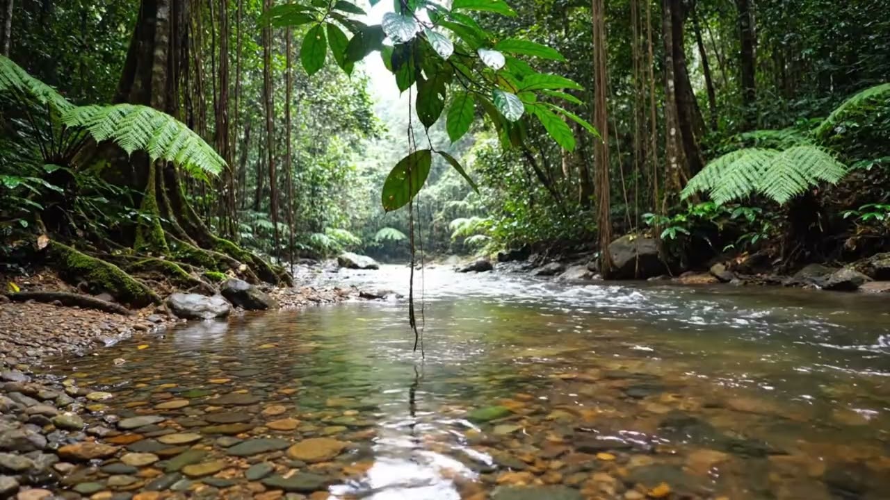 Deep Forest River Sounds 🌲 Flowing Water ASMR for Deep Sleep & Relaxation