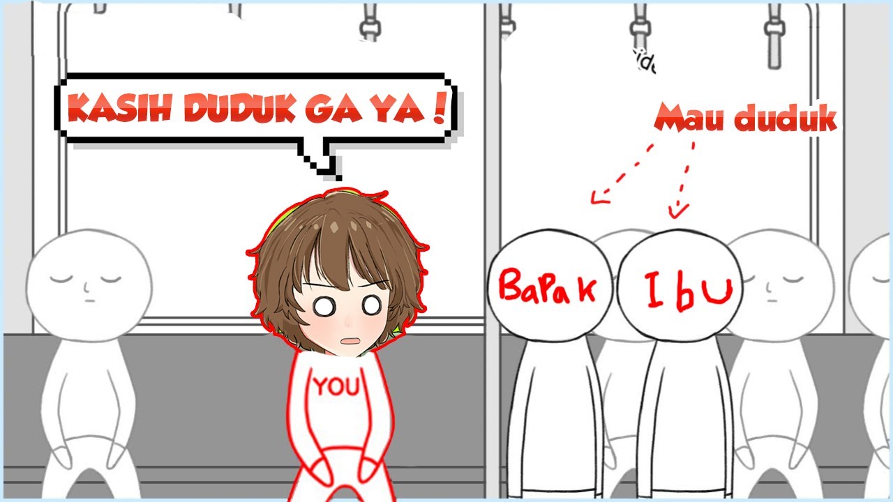 KASIH TEMPAT DUDUK GAK YA KE ORANG TUA ??!