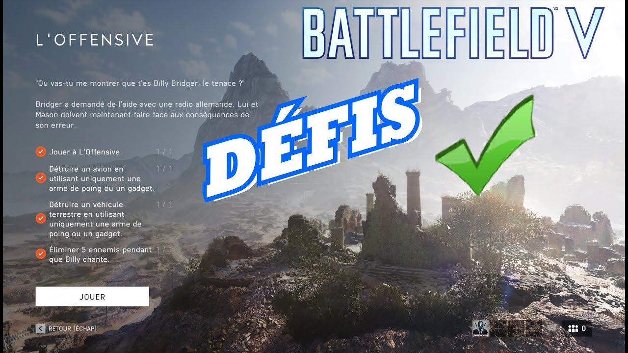 BATTLEFIELD 5: L'OFFENSIVE TOUS LES DÉFIS