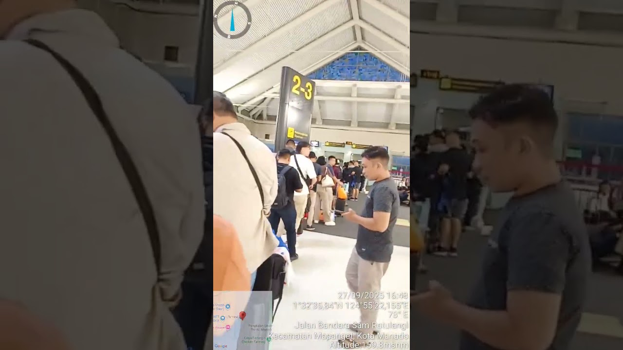 Pemeriksaan Tiket Naik Pesawat Baik Air ID6275 Bandara Samratulangi Manado - To Jkt