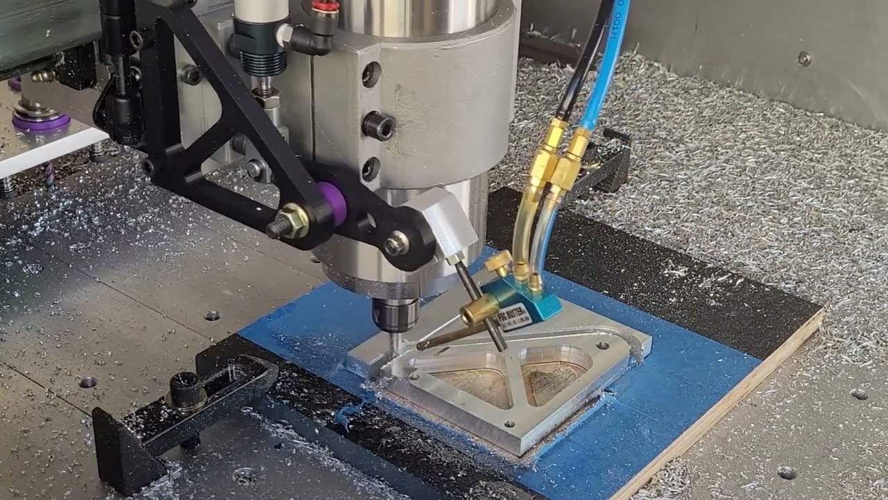 Bill's PrintNC CNC 3d Printed Proto type and 6061 alloy Machined mist coolant Retraction Device
