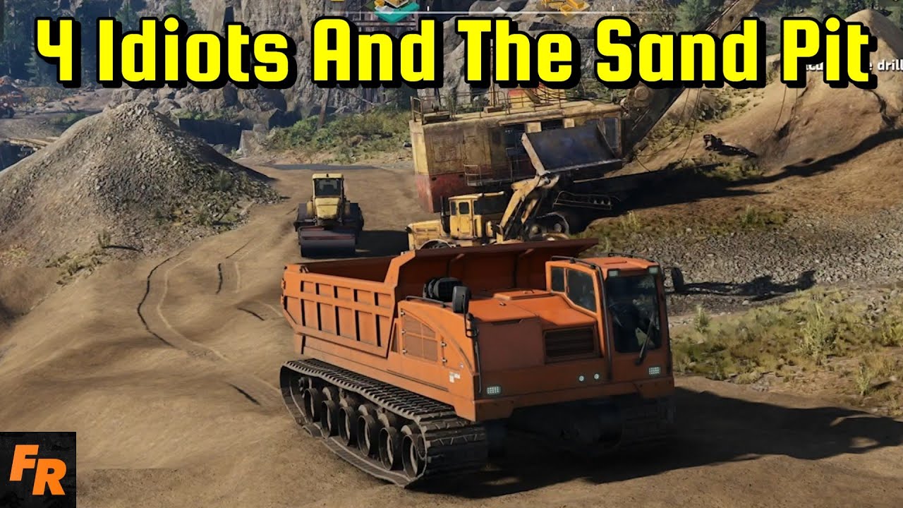 4 Idiots Building Get Stuck In The Sand - RoadCraft