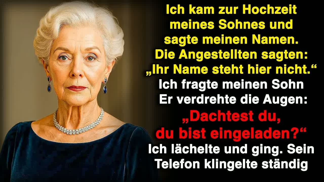 Mein Sohn und meine Schwiegertochter strichen mich von der Gästeliste    „Dein Name hier nicht!＂