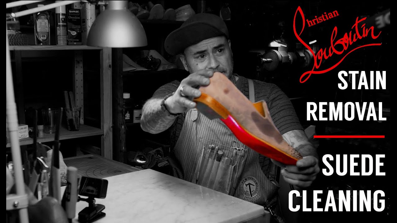 LOUBOUTIN: Cleaning Suede | Stain Removal | ASMR | Georgio's Bottega