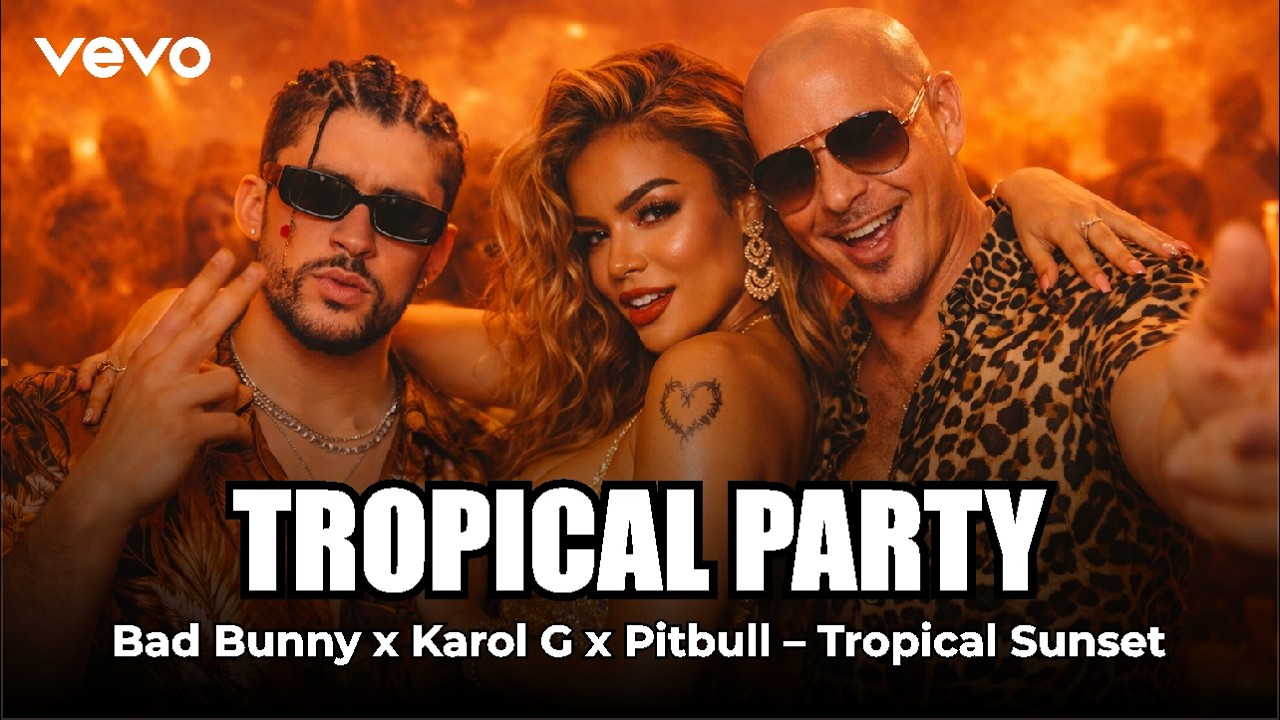 Bad Bunny x Karol G x Pitbull - TROPICAL PARTY 🔥 (Miami Latin Reggaeton EDM Anthem 2026)