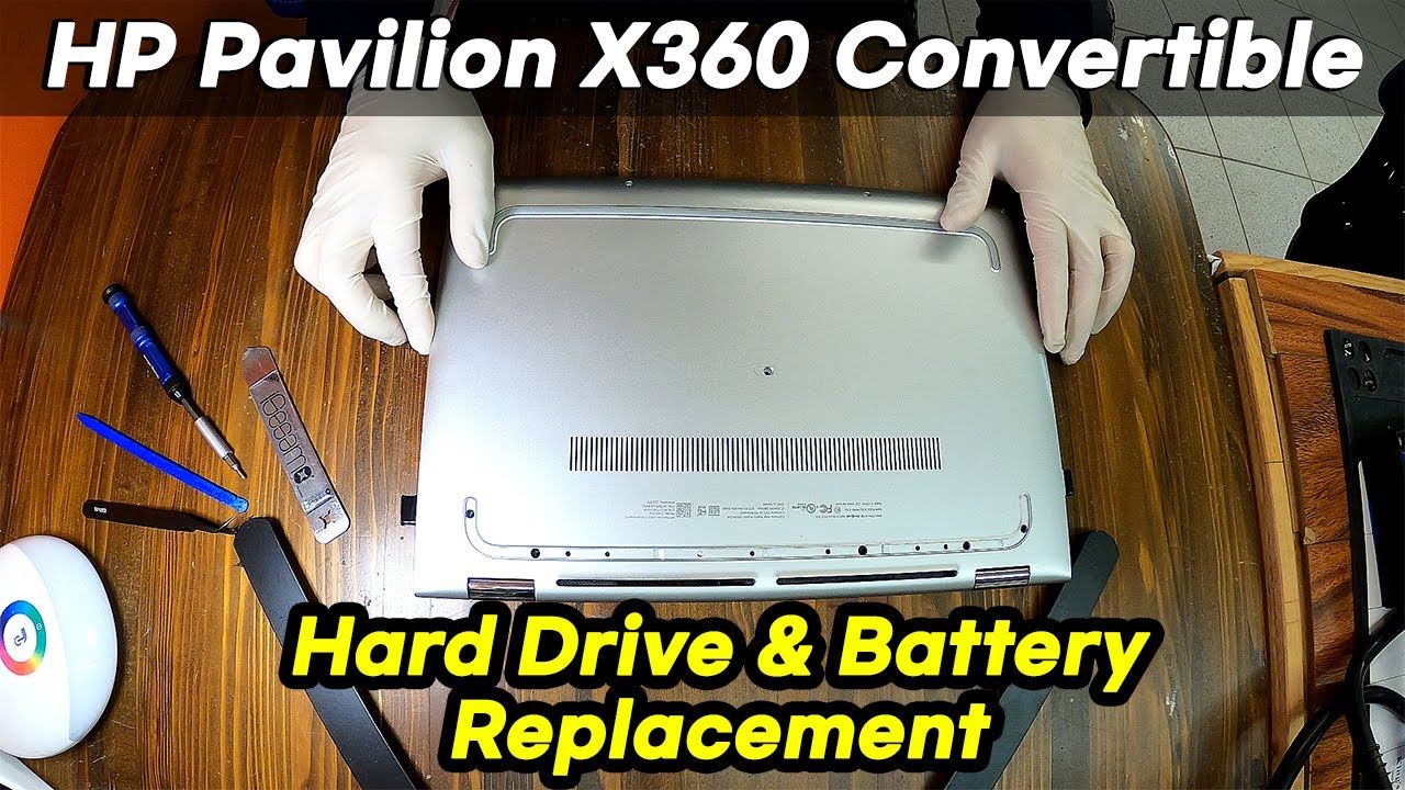 Разборка трансформера HP Pavilion X360 (замена жесткого диска, аккумулятора)