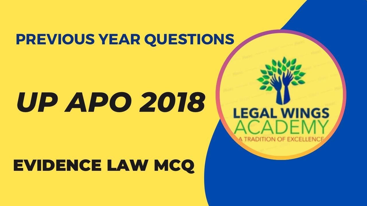 UP APO Evidence Act Mcq || PYQ Based Mcq || All Questions are important