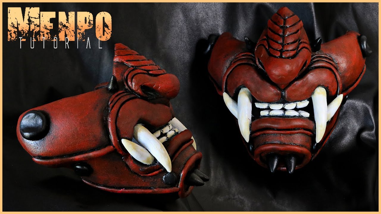 Tutorial: Cómo hacer una máscara menpo 👹 | Máscara de Samurái Oni | Patrones gratis | Halloween