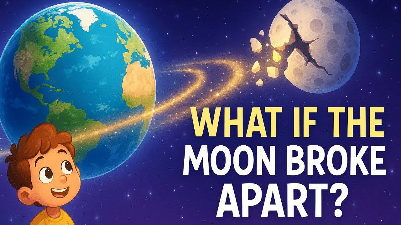What If the Moon Broke Apart? 🌕 | Fun Science for Kids | #TheDiscoveryClub #SpaceForKids #moonfacts