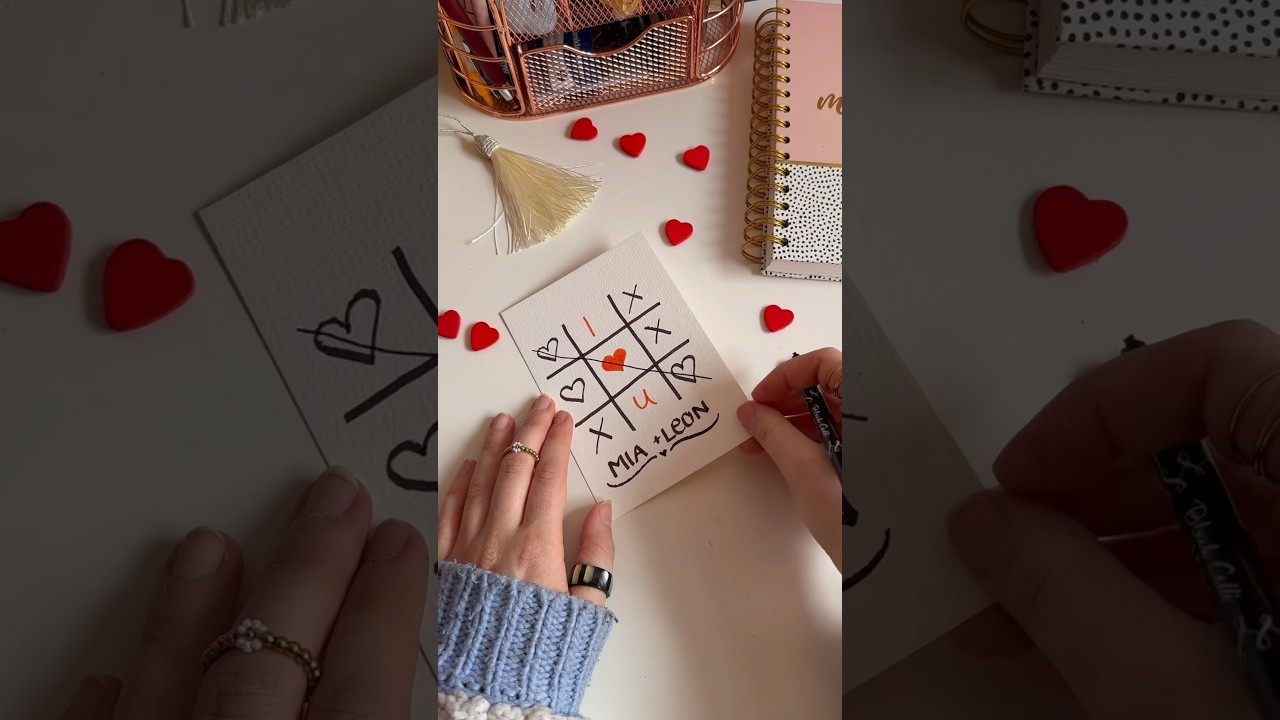 In 1 Monat ist Valentinstag! 💌 DIY Karte Geschenkidee 💕