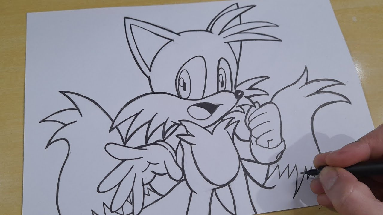 COMO DESENHAR o TAILS do JOGO SONIC passo a passo