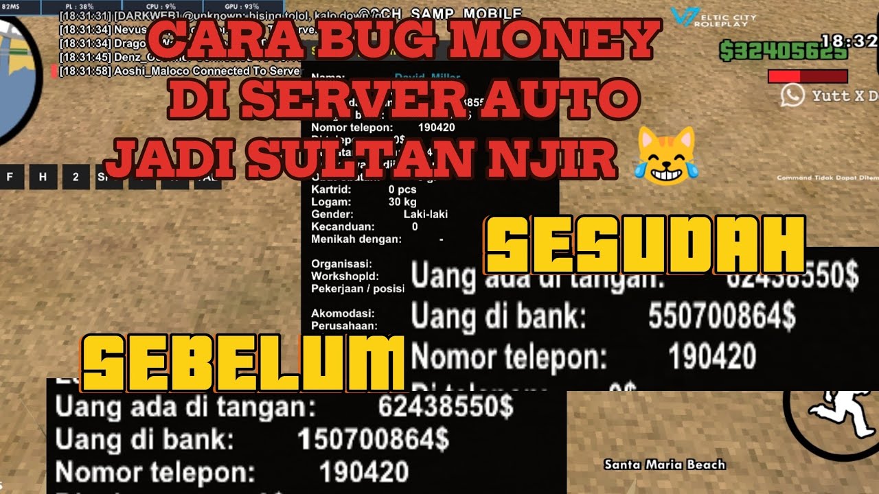 SHARE BUG MONEY DI SERVER SAMP | AUTO JADI SULTAN