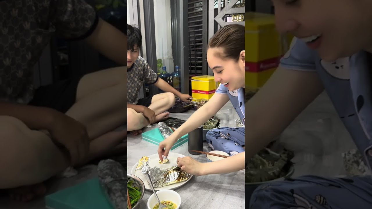 &Uacute;t Nhỏ Ngọc H&acirc;n Hai Vợ Chồng Nướng T&ocirc;m V&agrave; C&aacute;i Kết || Cả Nh&agrave; Xem Vui follow Đăng K&yacute; K&ecirc;nh Ủng Hộ Nh&eacute;