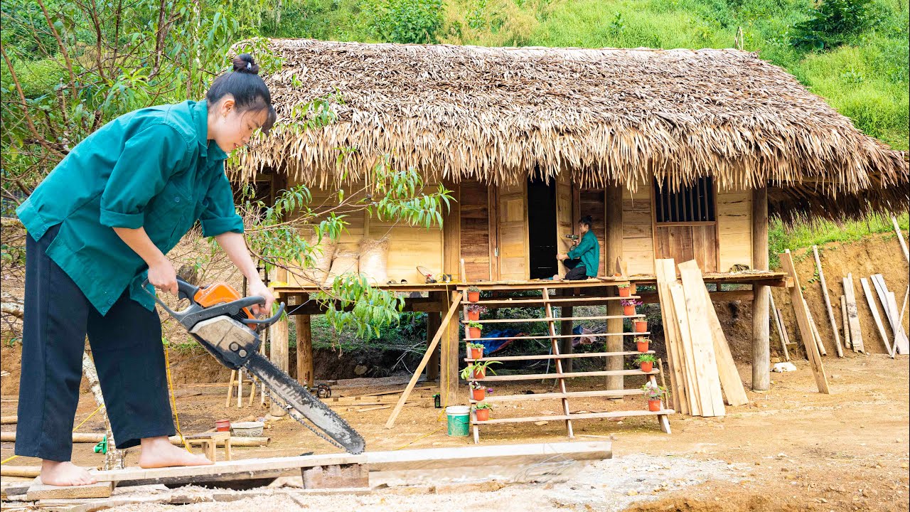 Difficulties The First Time I Made Wooden Doors For The House On Stilts: Mountain Life