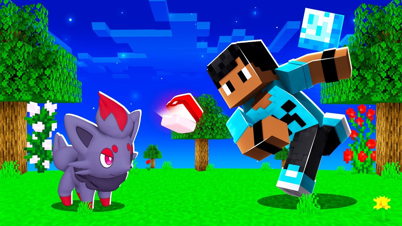 CAPTURAMOS O POKEMON ZORUA NO MINECRAFT #10 100 DIAS NO PIXELMON
