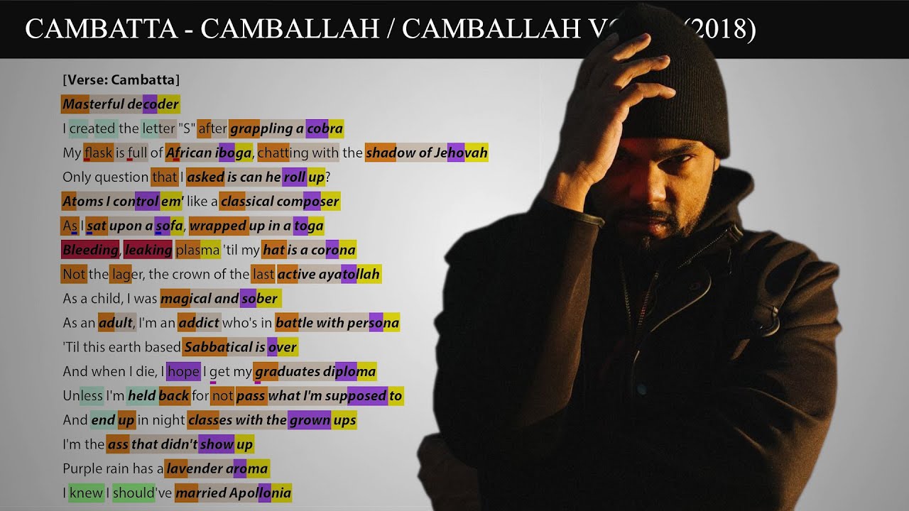 Cambatta - Camballah [Rhyme Scheme] Highlighted