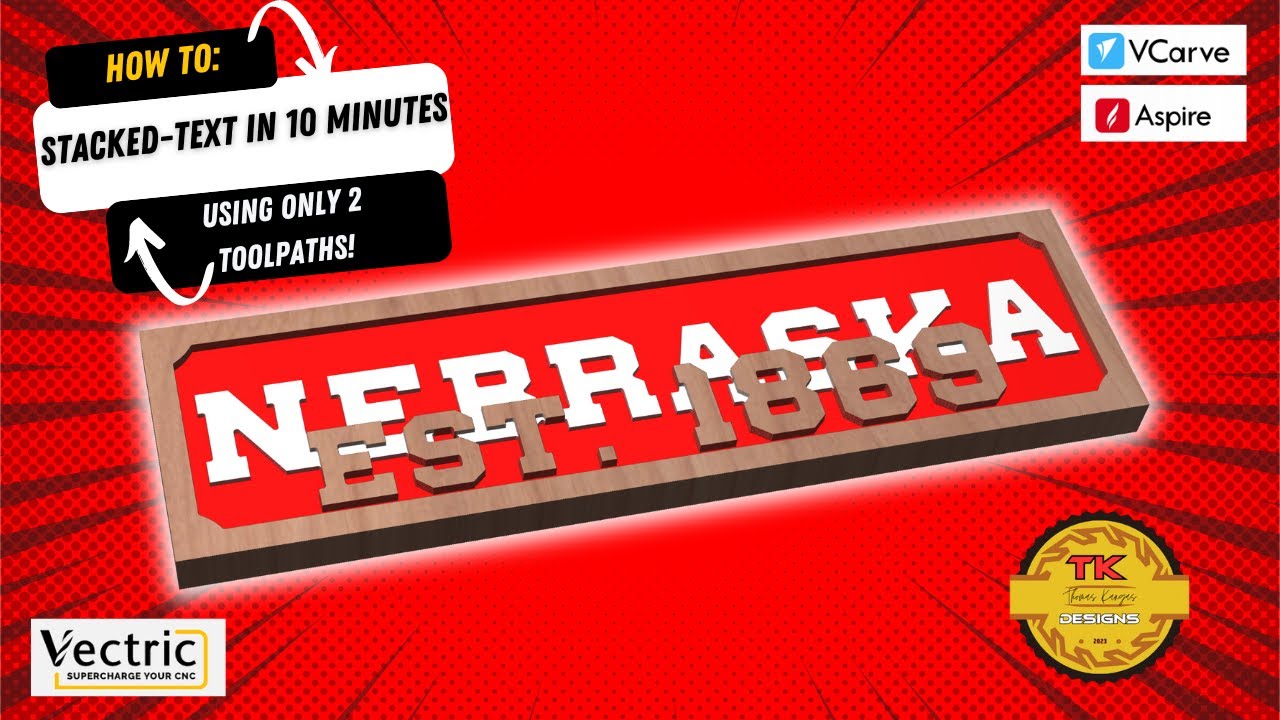Доминируйте с Vectric Stacked Text прямо сейчас! | TK Designs