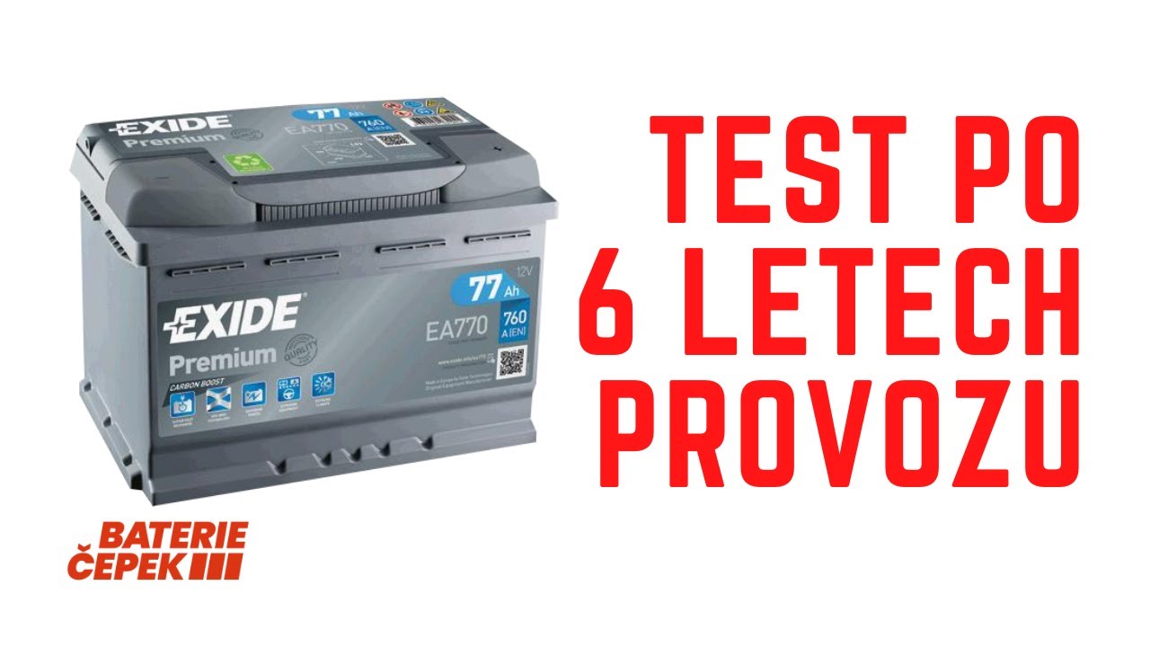 Test autobaterie EXIDE Premium EA770 po 6 letech | bateriecepek.cz